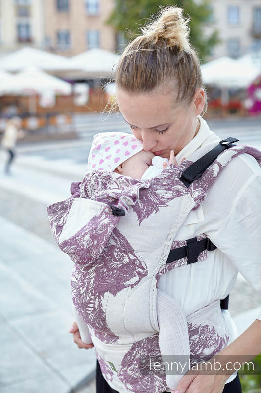 Ergonomic Carrier, Baby Size, jacquard weave 100% cotton - ROYAL LION #babywearing