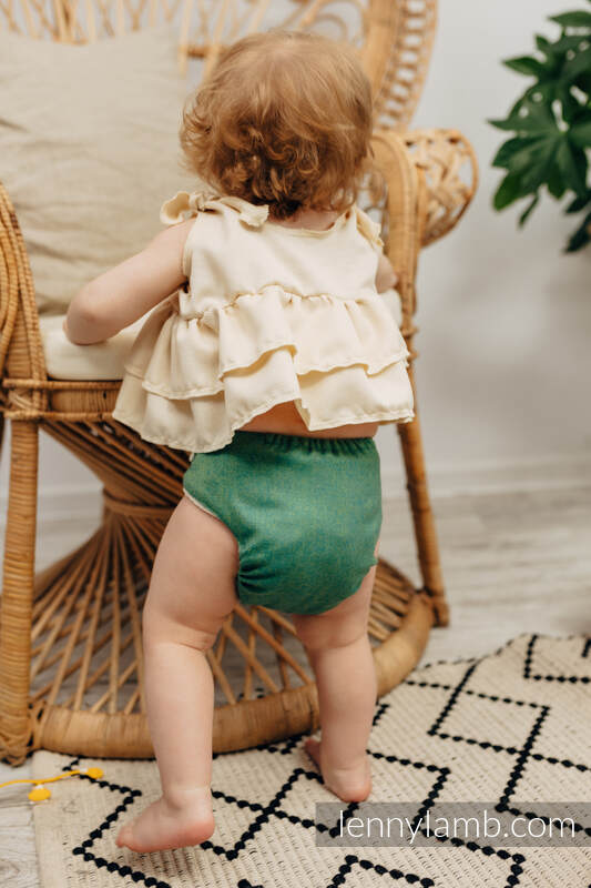 Cobertor de lana - Herringbone Green Pea - MOS #babywearing