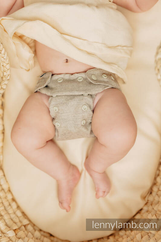 Wollüberhose - Herringbone Natural - MOS #babywearing