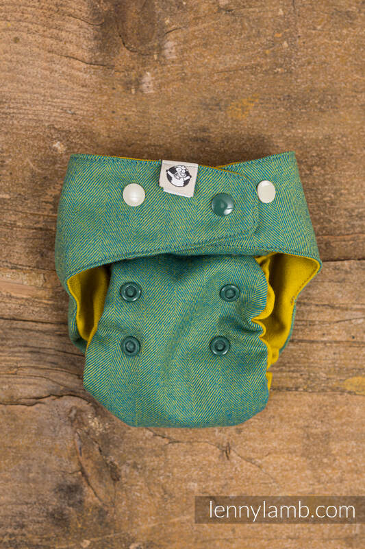 Cobertor de lana - Herringbone Green Pea - MOS #babywearing