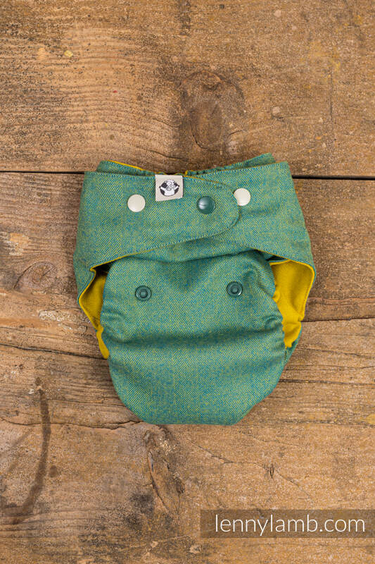 Wollüberhose - Herringbone Green Pea - OS #babywearing