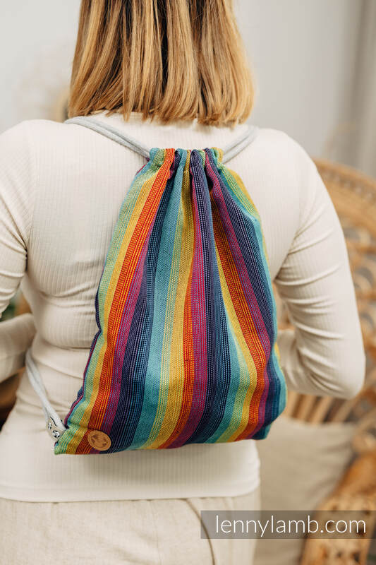 Plecak/worek (79% bawełna, 21% len) - LINEN PARADISO - rozmiar uniwersalny 32cm x 43cm #babywearing