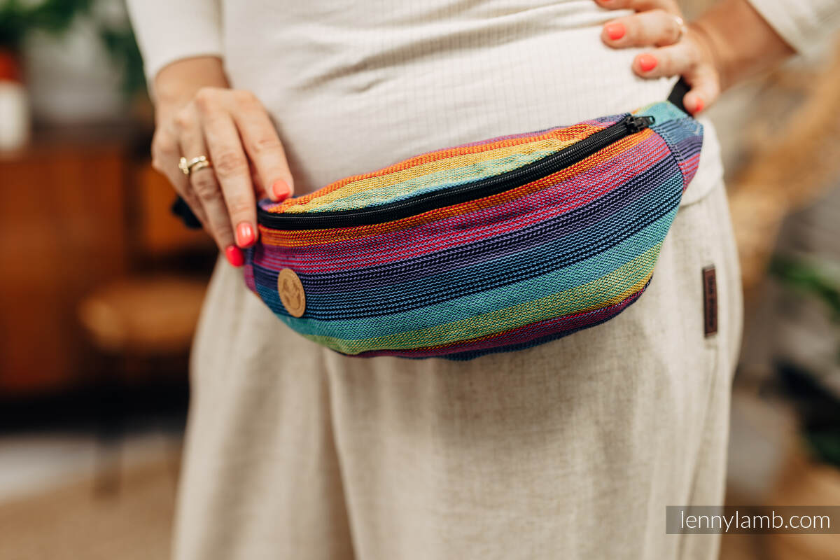 Waist Bag made of woven fabric (79% cotton, 21% linen) - LINEN PARADISO #babywearing