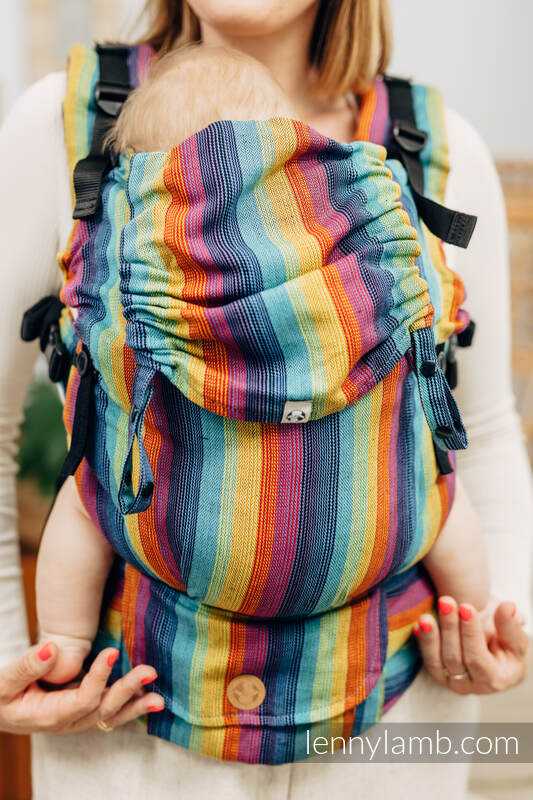 Nosidełko LennyUpGrade  z tkaniny żakardowej (79% bawełna, 21% len), rozmiar standard - LINEN PARADISO #babywearing