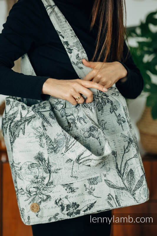 Shoulder bag made of wrap fabric (100% cotton) - HERBARIUM ROUNDHAY GARDEN - standard size 37cmx37cm #babywearing