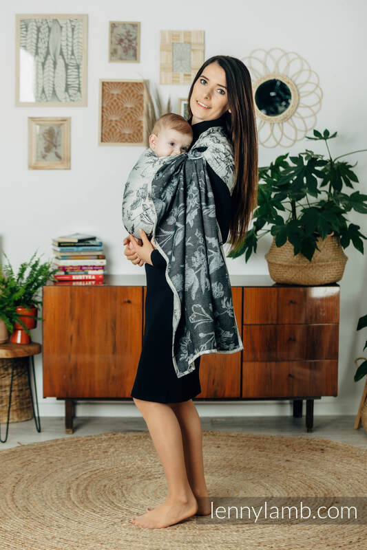 Sling, jacquard (100 % coton) - avec épaule sans plis - HERBARIUM ROUNDHAY GARDEN  - standard 1.8m #babywearing