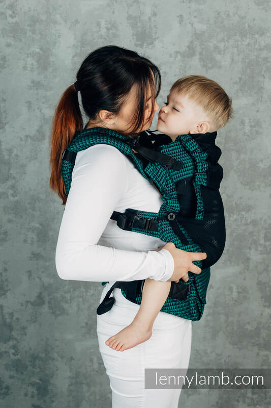 My First Baby Carrier - LennyUpGrade with Mesh, Standard Size, tessera weave (75% cotton, 25% polyester) - JADE #babywearing