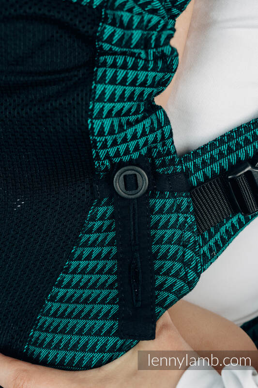 My First Baby Carrier - LennyUpGrade with Mesh, Standard Size, tessera weave (75% cotton, 25% polyester) - JADE #babywearing