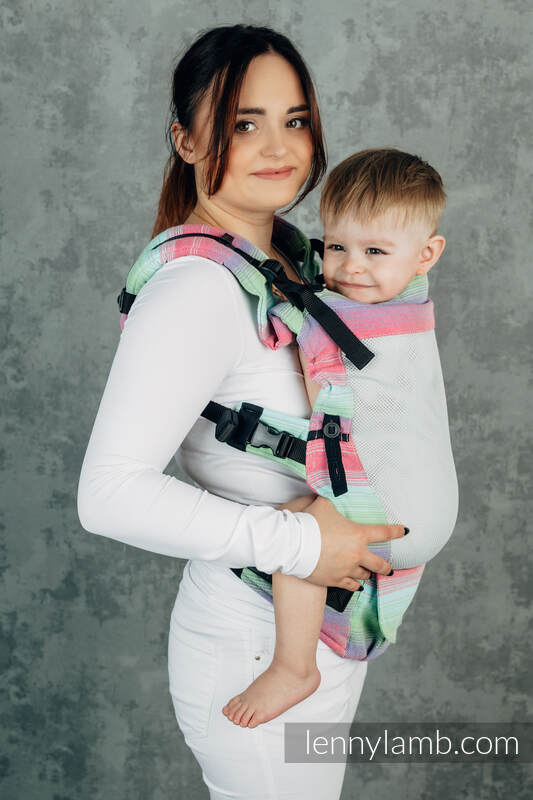 Marsupio LennyUpGrade Mesh, misura Standard, tessitura twill, (75% cotone, 25% poliester) - BASIC LINE FUSION #babywearing