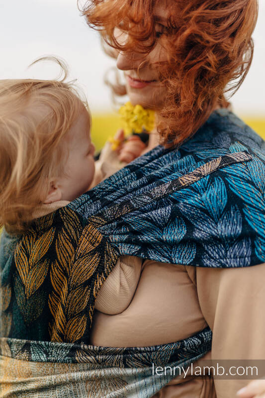 LennyHybrid Half Buckle Carrier, Standard Size, jacquard weave (65% bamboo viscose, 35% cotton) - TANGLED - BETWEEN THE EARTH & THE SKY #babywearing