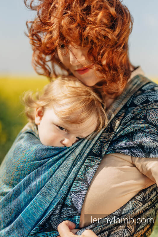 Écharpe, jacquard (65% Viscose de bambou + 35% coton) - TANGLED - BETWEEN THE EARTH & THE SKY - taille XL #babywearing