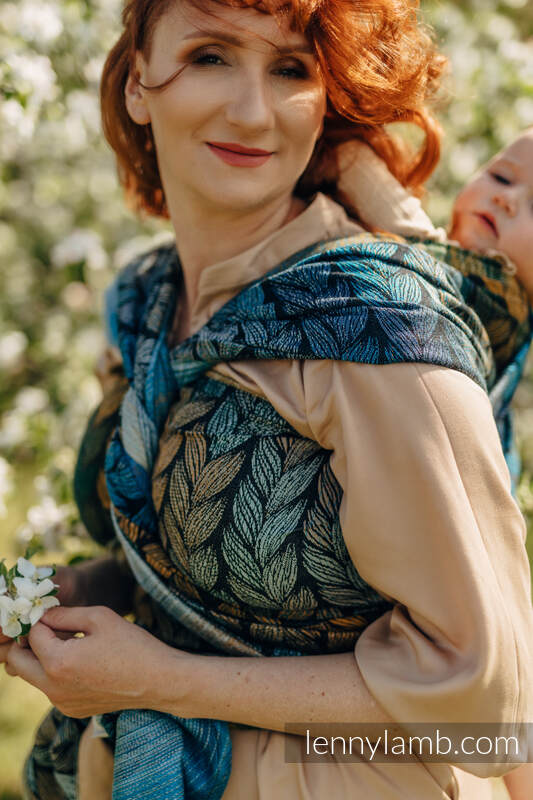 Écharpe, jacquard (65% Viscose de bambou + 35% coton) - TANGLED - BETWEEN THE EARTH & THE SKY - taille S #babywearing