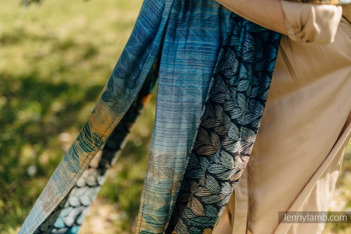 Baby Wrap, Jacquard Weave (65% bamboo viscose, 35% cotton) - TANGLED - BETWEEN THE EARTH & THE SKY - size XS #babywearing