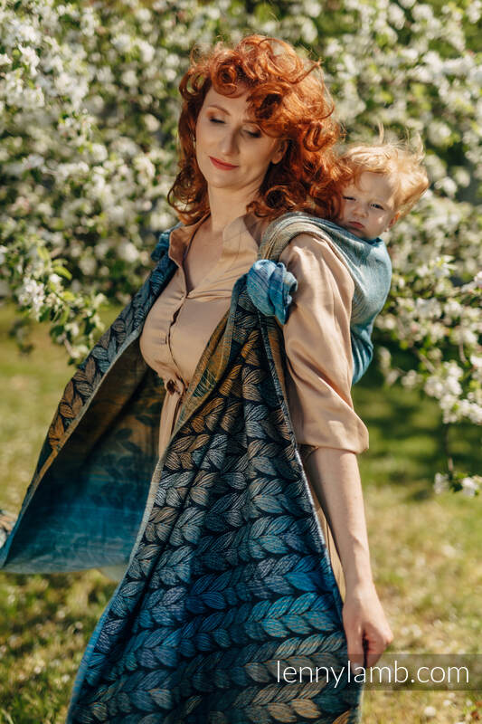 Écharpe, jacquard (65% Viscose de bambou + 35% coton) - TANGLED - BETWEEN THE EARTH & THE SKY - taille XL #babywearing