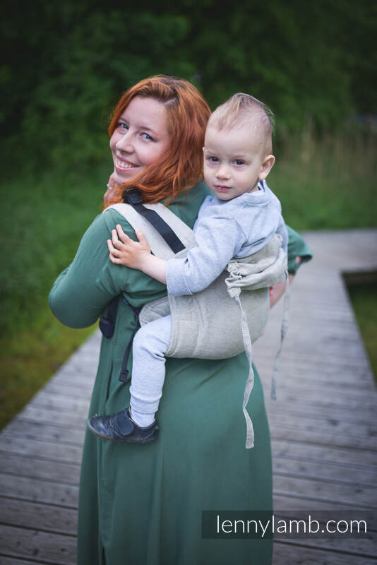 Onbuhimo de Lenny, taille standard, jacquard (100% lin) - ENCHANTED NOOK - WILD NATURE #babywearing