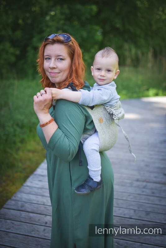 Onbuhimo de Lenny, taille standard, jacquard (100% lin) - ENCHANTED NOOK - WILD NATURE #babywearing