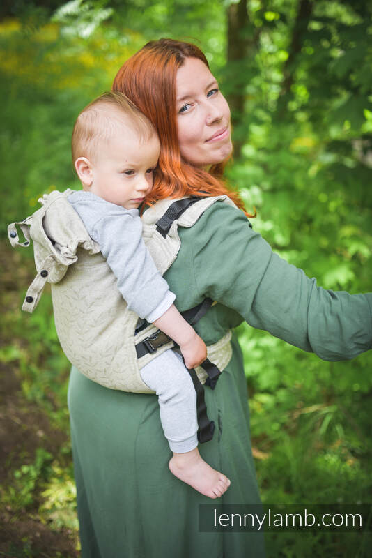 LennyGo Ergonomic Carrier, Toddler Size, jacquard weave 100% linen - ENCHANTED NOOK - WILD NATURE #babywearing