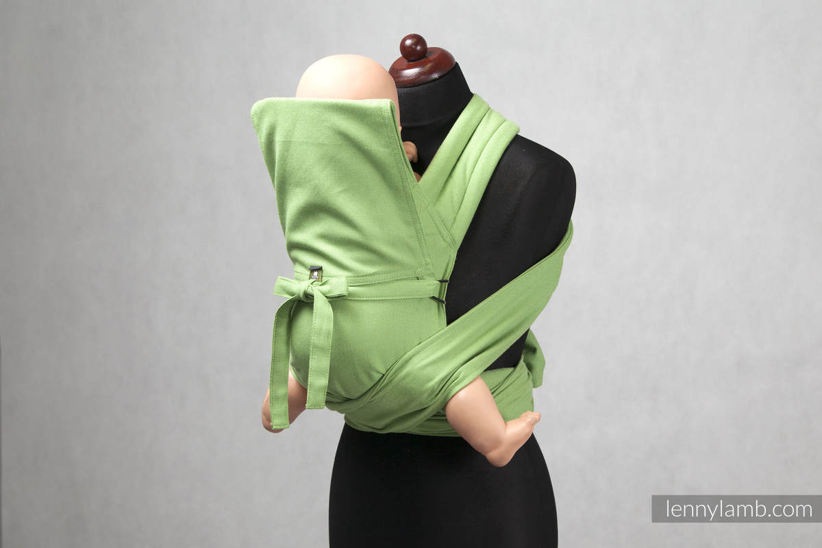 MEI-TAI carrier Mini, diamond weave - 100% cotton - with hood, Green Diamond #babywearing