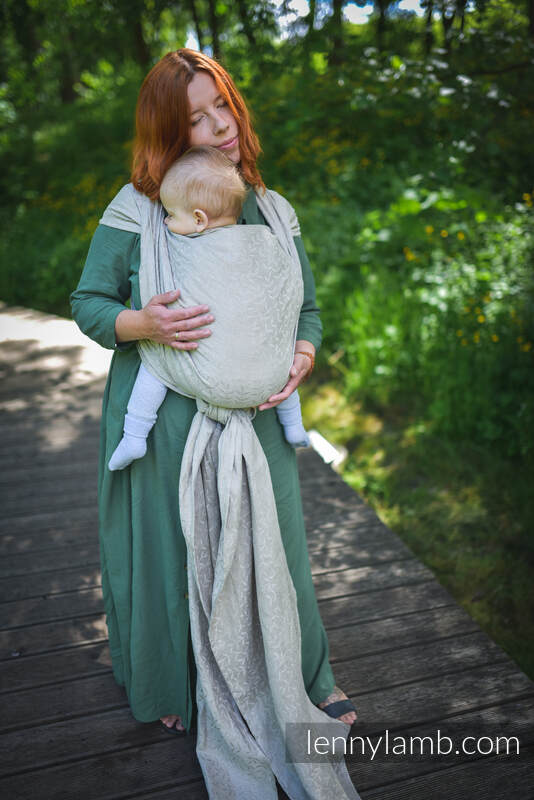 Baby Wrap, Jacquard Weave (100% linen) - ENCHANTED NOOK - WILD NATURE - size L #babywearing