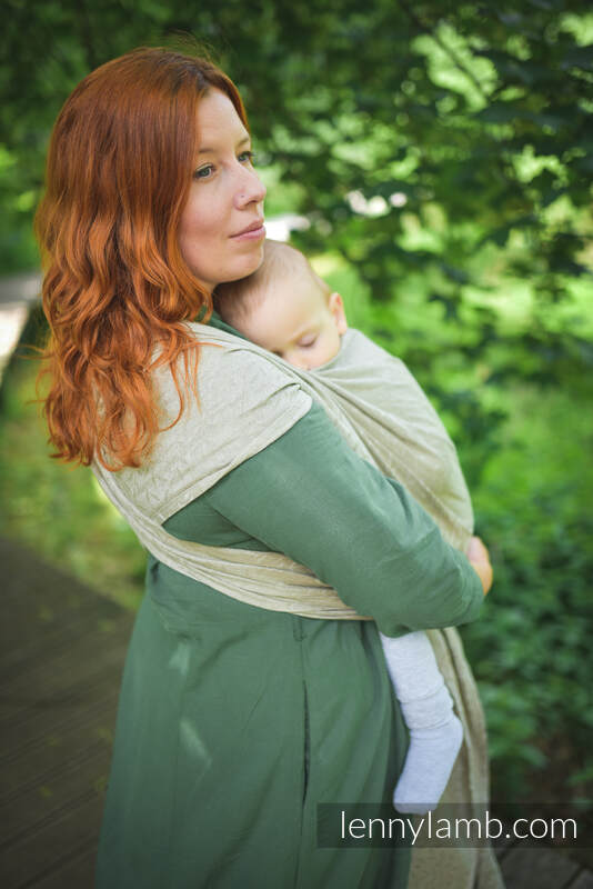 Baby Wrap, Jacquard Weave (100% linen) - ENCHANTED NOOK - WILD NATURE - size XS (grade B) #babywearing