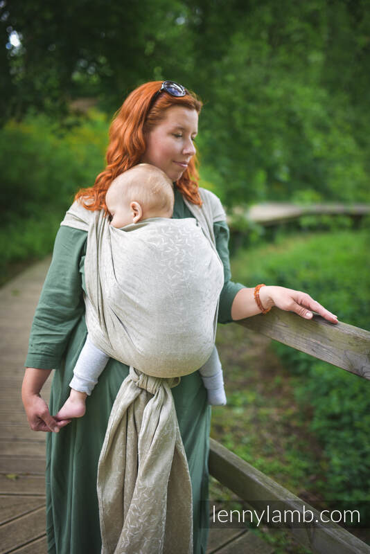Baby Wrap, Jacquard Weave (100% linen) - ENCHANTED NOOK - WILD NATURE - size M #babywearing