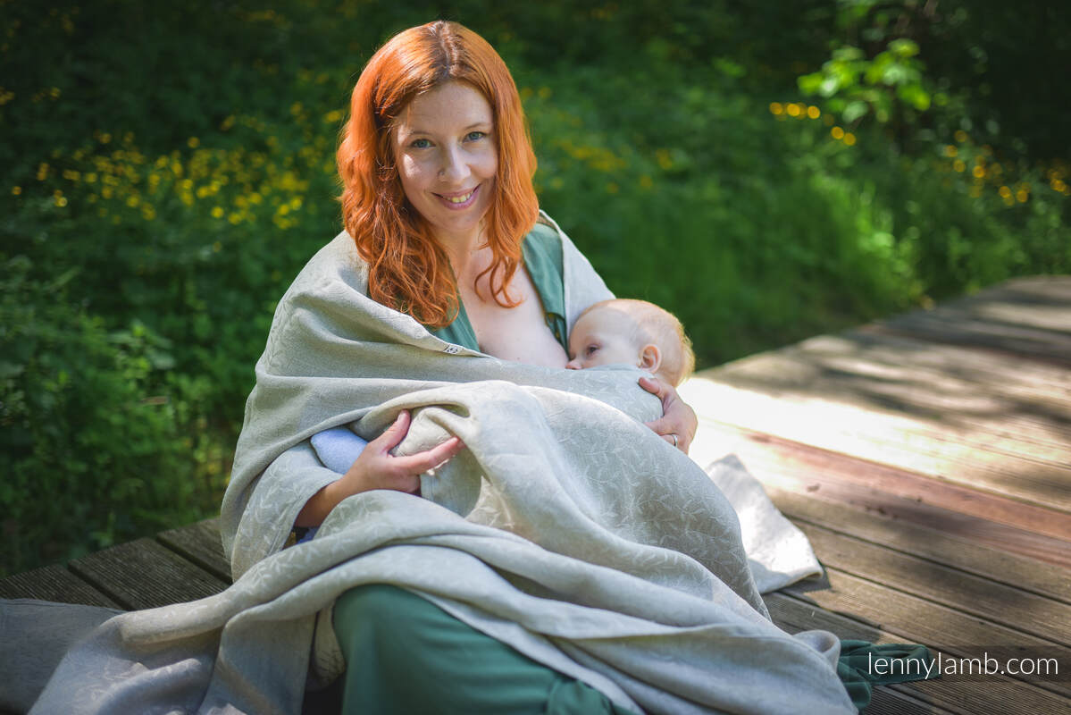 Écharpe, jacquard (100% lin) - ENCHANTED NOOK - WILD NATURE - taille L #babywearing