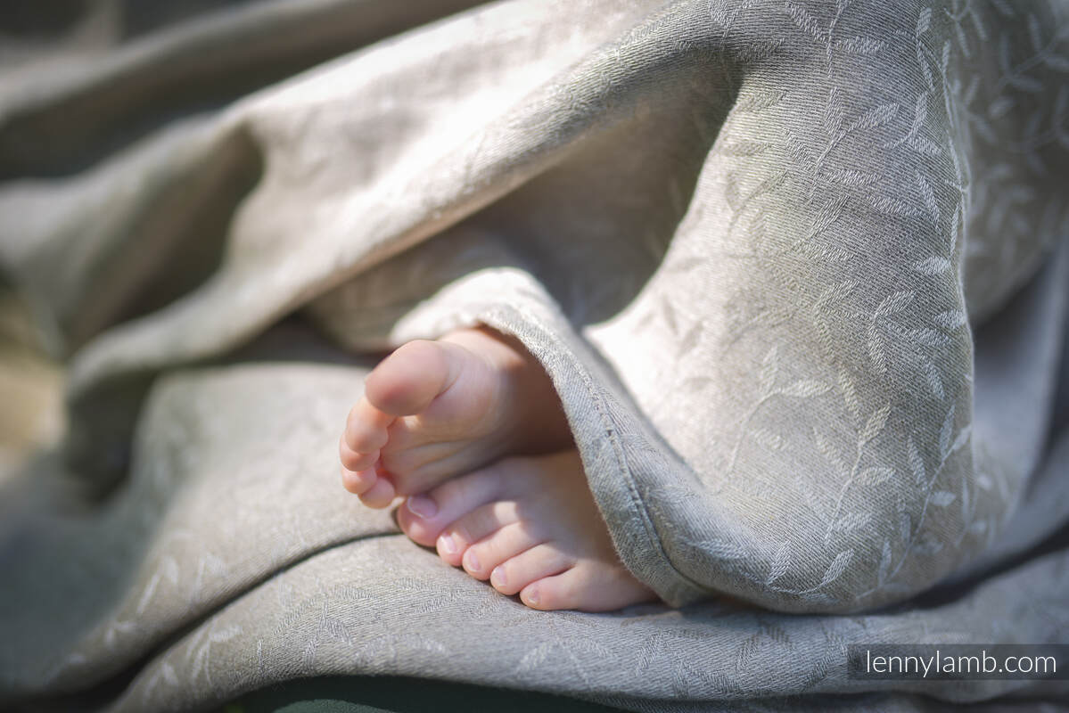 Baby Wrap, Jacquard Weave (100% linen) - ENCHANTED NOOK - WILD NATURE - size M #babywearing