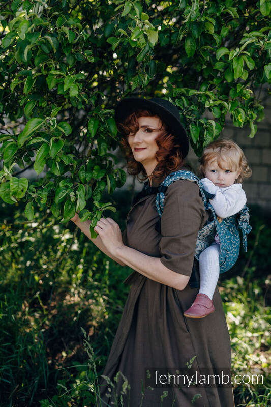 Onbuhimo de Lenny, taille standard, jacquard (100% lin) - ENCHANTED NOOK - DAYFLOWER #babywearing