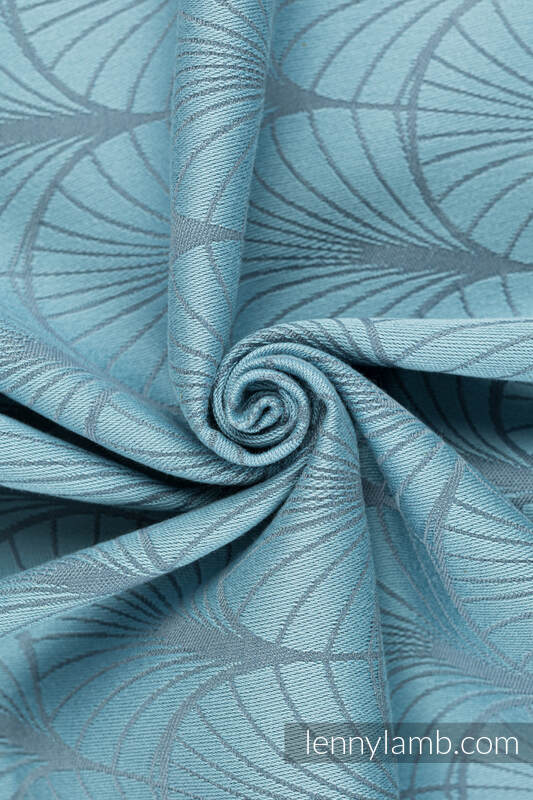 Mochila LennyHybrid Half Buckle, talla estándar, tejido jaqurad 100% algodón - DECO - PLATINUM BLUE #babywearing
