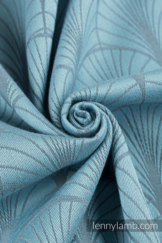Nosidło Klamrowe ONBUHIMO z tkaniny żakardowej (100% bawełna), rozmiar Standard - DECO - PLATINUM BLUE #babywearing