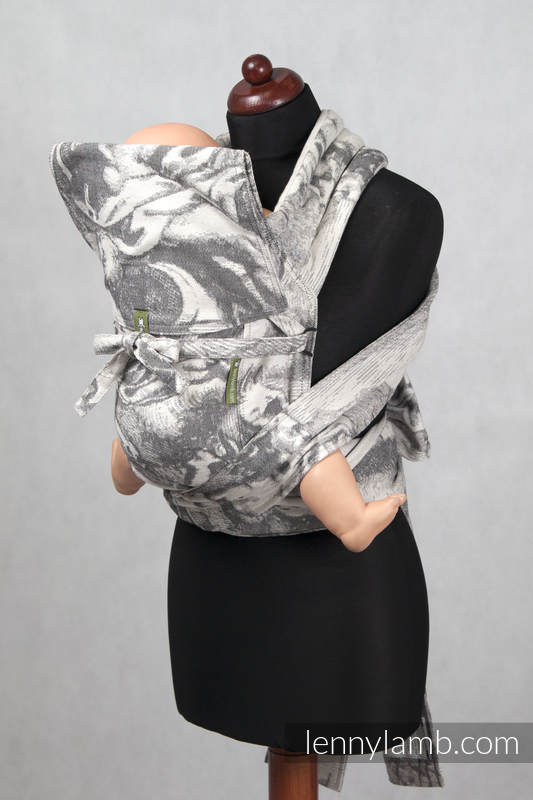Mei Tai carrier Toddler with hood/ jacquard twill / 100% cotton / POSEIDON HIPPOS  (with horses on the panel) #babywearing