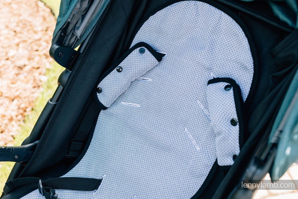 Anti-sweat pram liner (for a stroller) - LITTLE HERRINGBONE GREY #babywearing