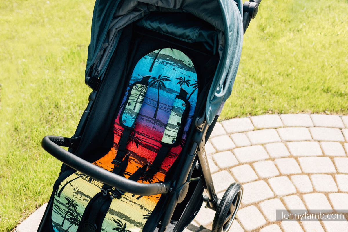 Anti-sweat pram liner (for a stroller) - RAINBOW ISLAND #babywearing