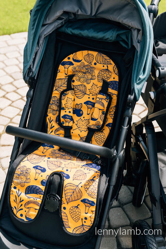 Anti-sweat pram liner (for a stroller) - UNDER THE LEAVES - GOLDEN AUTUMN #babywearing