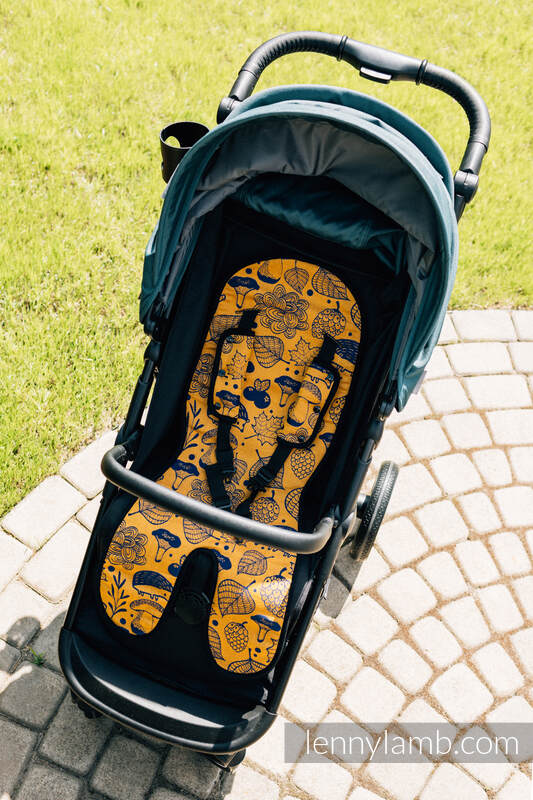 Anti-sweat pram liner (for a stroller) - UNDER THE LEAVES - GOLDEN AUTUMN #babywearing