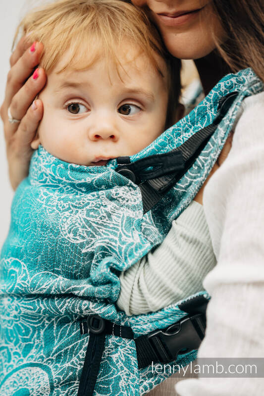 Nosidełko LennyUpGrade z tkaniny żakardowej 100% bawełna , rozmiar standard - DZIKIE WINO - ALLURE  #babywearing