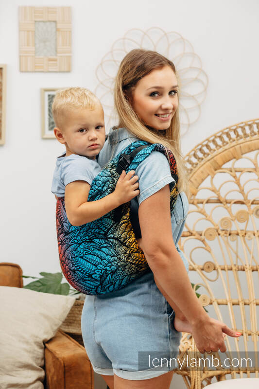 Lenny Buckle Onbuhimo baby carrier, preschoolsize, jacquard weave (100% cotton) - WILD SOUL - DAEDALUS #babywearing