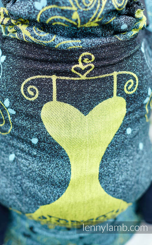 GOLDEN PRINCESSA, jacquard weave fabric, 100% cotton, width 70 cm, weight 320 g/m² #babywearing