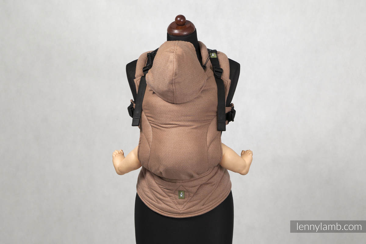 Mochila ergonómica, talla bebé, tejido diamante 100% algodón - BROWN DIAMOND - Segunda generación (grado B) #babywearing