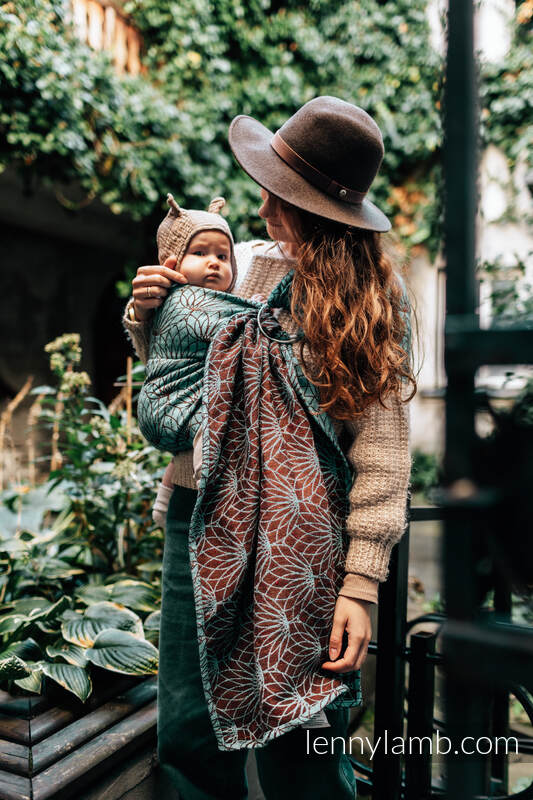 Ringsling, Pocket Weave, with gathered shoulder (61% cotton, 39% tussah silk) - LOTUS - NYMPH - standard 1.8m #babywearing