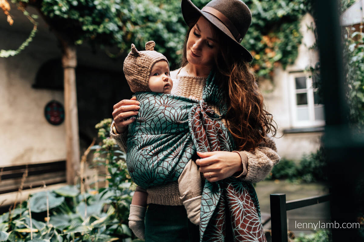 Ringsling, Pocket Weave, with gathered shoulder (61% cotton, 39% tussah silk) - LOTUS - NYMPH - standard 1.8m #babywearing