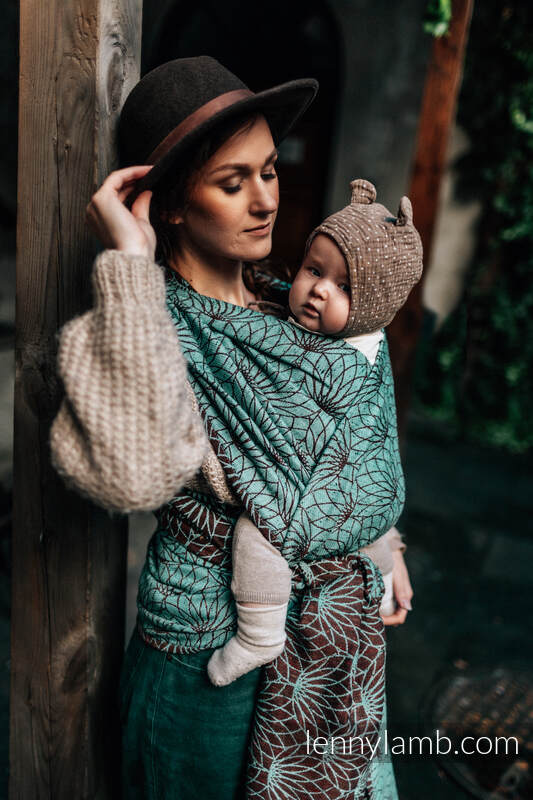 Baby Wrap, Pocket Weave (61% cotton, 39% tussah silk) - LOTUS - NYMPH - size XS #babywearing