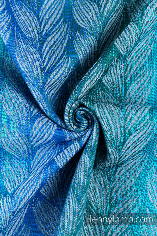 Sac à cordons en retailles d’écharpes (100% coton) - TANGLED - BLUE REED - taille standard 32 cm x 43 cm #babywearing