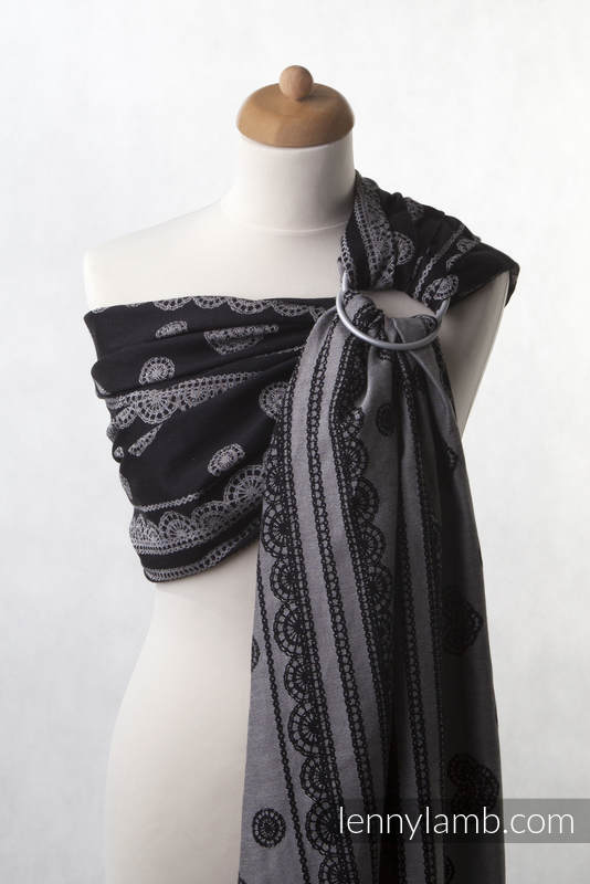 Ringsling, Jacquard Weave (100% cotton) - Glamorous Lace - long 2.1m #babywearing
