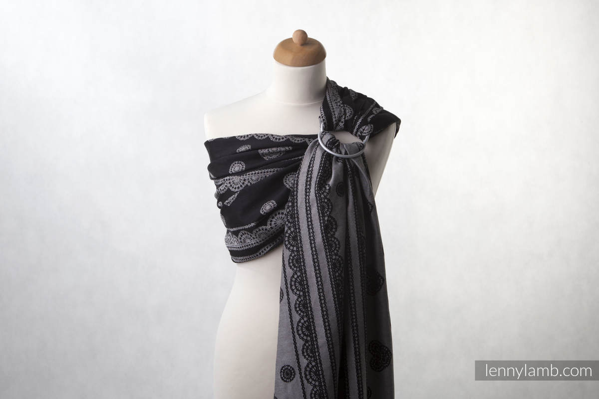 Ringsling, Jacquard Weave (100% cotton) - Glamorous Lace - long 2.1m #babywearing