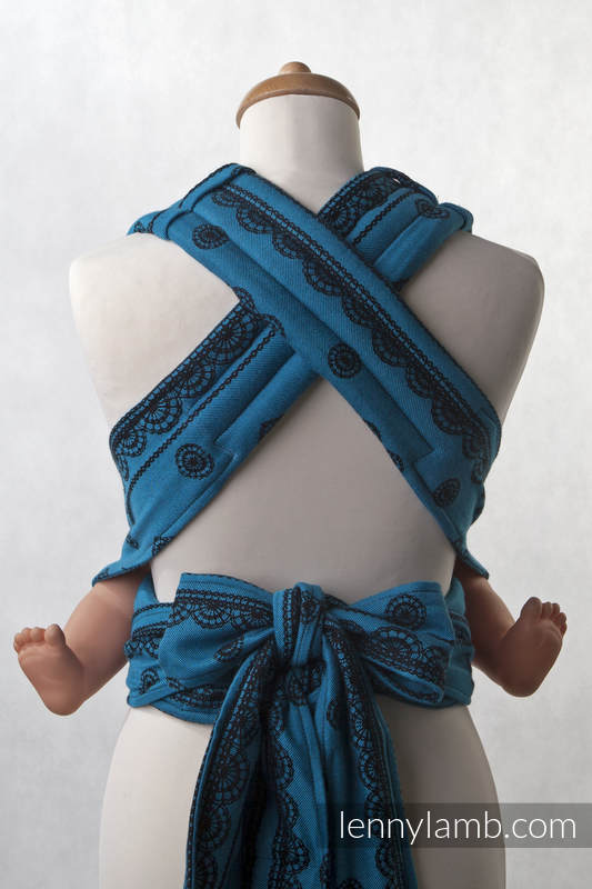 Mei Tai carrier Mini with hood/ jacquard twill / 100% cotton / Divine Lace, Reverse #babywearing