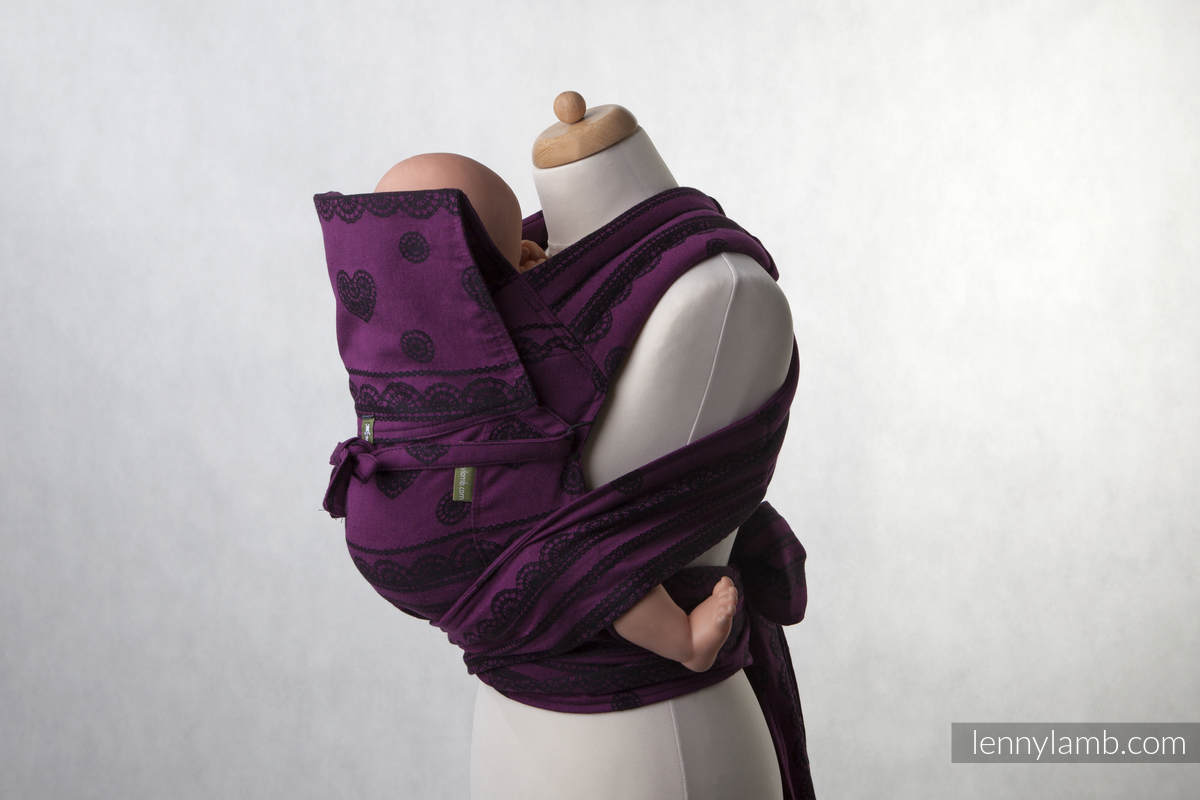 Mei Tai carrier Toddler with hood/ jacquard twill / 100% cotton / Romantic Lace, Reverse #babywearing