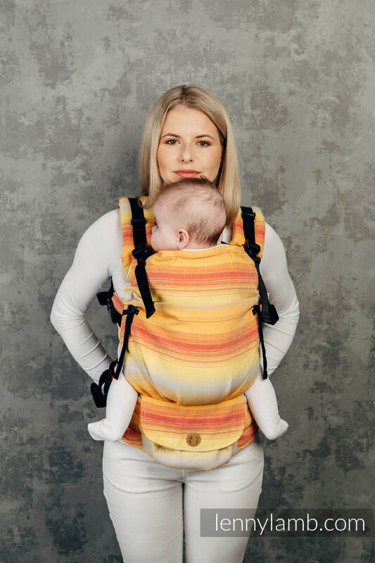 My First Baby Carrier - LennyUpGrade, Standard Size, twill weave 100% cotton - ORANGE BLOSSOM #babywearing