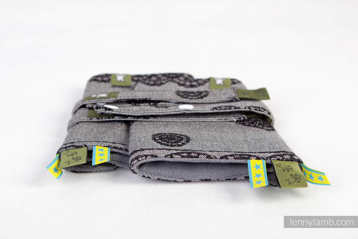 Drool Pads & Reach Straps Set, (60% cotton, 40% polyester) - GLAMOROUS LACE, Reverse #babywearing