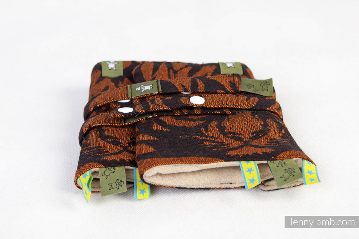 Drool Pads & Reach Straps Set, (60% cotton, 40% polyester) - COPPER TIGER #babywearing